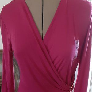 New With Tags Jones New York Womens Petite Medium Side Wrap Top